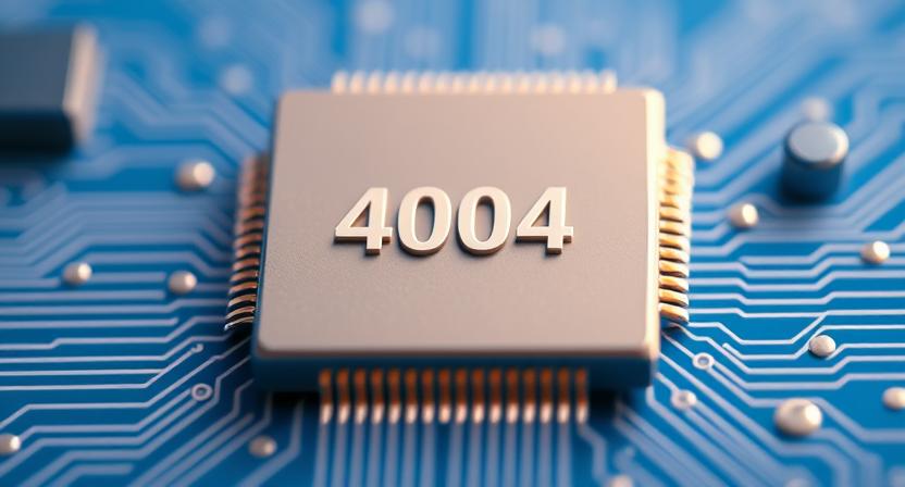 AI representation of Intel's 4004 CPU