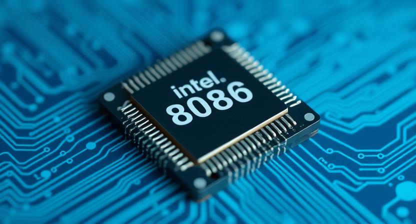 AI representation of Intel's 8086 CPU
