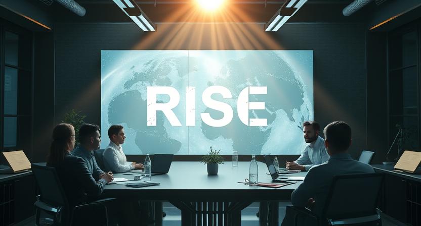 AI representation of Intel introducing the RISE strategy